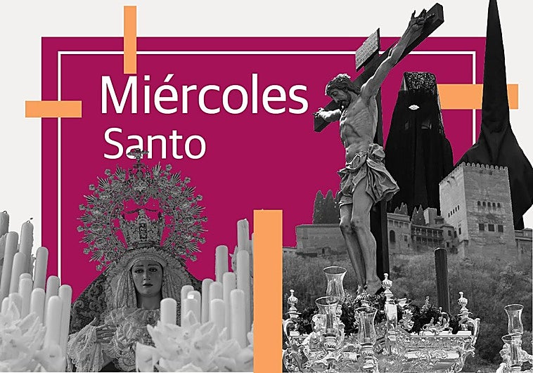 Horarios e itinerarios de todas las procesiones el Miércoles Santo en Granada